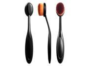 Zodaca Small Head Oval Cream Puff Cosmetic Toothbrush Shaped Power Makeup Foundation Brush Black Brown