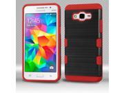 eForCity PC TPU Rubber Case Cover Compatible With Samsung Galaxy Grand Prime Black Red