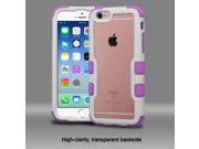 eForCity Dual Layer Hybrid Crystal PC Silicone Case Cover Compatible With Apple iPhone 6 6s White Purple