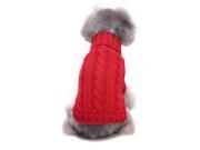 Red Pet Dog Cat Sweater Puppy Knit Jacket Clothes Apparel For Extra Small Dog Size XS