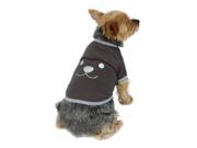 Brown Pet Fun Face Clothes Puppy Dog Cat Vest T Shirt Coat Sweater Apparel Size XXS