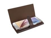 Samsung Galaxy S6 Case Reiko Genuine Leather Flip RFID Wallet Case Cover for Samsung Galaxy S6 Umber