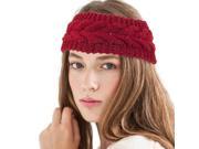 Zodacca Winter Ladies Women Knit Crochet Headwrap Hairband Headband Ear Warmer Red