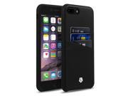 Apple iPhone 7 Plus Case CobblePro Leather [Card Slot] Wallet Flap Pouch Compatible With Apple iPhone 7 Plus Black
