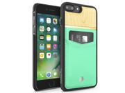 CobblePro Apple iPhone 7 Plus Case CobblePro Leather [Card Slot] Wallet Flap Pouch Compatible Turquoise Brown