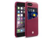 Apple iPhone 7 Case CobblePro Leather [Card Slot] Wallet Flap Pouch Compatible With Apple iPhone 7 Burgundy