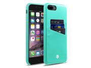 CobblePro Apple iPhone 7 Plus Case CobblePro Leather [Card Slot] Wallet Flap Pouch Compatible Turquoise
