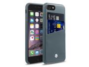Apple iPhone 7 Case CobblePro Leather [Card Slot] Wallet Flap Pouch Compatible With Apple iPhone 7 Grayish Blue