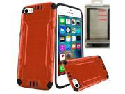 Apple iPhone 5 5S SE Case eForCity Dual Layer [Shock Absorbing] Protection Hybrid Rubberized Hard PC Silicone Case Cover w Screen Protector Compatible With