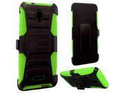 Alcatel One Touch Fierce 4 Pop 4 Case eForCity Dual Layer [Shock Absorbing] Protection Hybrid PC Silicone Holster Case Cover Compatible With Alcatel One Touc