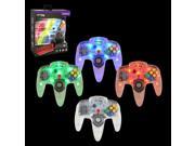 Innex PC Controller Wired N64 Style USB Controller for PC MAC Blue Red Green LED On Off Switch Retrolink