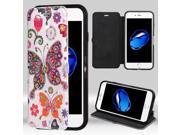 Apple iPhone 7 Case eForCity Butterfly Wonderland Stand Folio Flip Leather Case Cover Compatible With Apple iPhone 7 Purple White