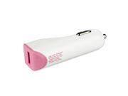 Universal Device Phone Tablet Charger Reiko Universal Dual Material USB Car Charger 1A 5V Pink White