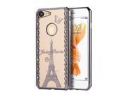Apple iPhone 7 Case eForCity Fairy Paris TPU Rubber Candy Skin Case Cover With Diamond Compatible Apple iPhone 7 Gray Clear