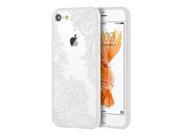 Apple iPhone 7 Case eForCity Floral PC TPU Rubber Case Cover Compatible With Apple iPhone 7 White Clear