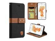 Apple iPhone 7 Plus Case eForCity Stand Folio Flip Leather [Card Slot] Wallet Flap Pouch Case Cover Compatible With Apple iPhone 7 Plus Black Brown