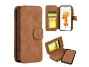 Apple iPhone 7 Case eForCity Stand Folio Flip Leather [Card Slot] Wallet Flap Pouch Case Cover Compatible With Apple iPhone 7 Brown