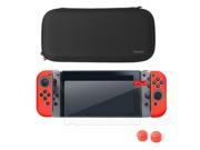 eForCity Nintendo Switch Starter Kit Including Travel Carrying Case Joy Con L R Cover Thumb Grip Stick Caps Screen Protector For Nintendo Switch Consol
