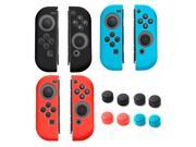 eForCity [3 Pairs] Nintendo Switch Joy Con [L R] Cover With [4 Pairs] Thumb Grip Stick Caps For Nintendo Switch Joy Con Left Right Controller [2017 New Release