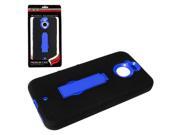 eForCity Symbiosis Armor Hybrid Dual Layer Stand Silicone/ PC Case For HTC Bolt - Black/ Blue eForCity Symbiosis Armor Hybrid Dual Layer Stand Silicone/ PC Case For HTC Bolt - Black/ Blue