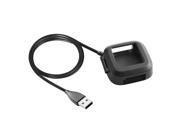 Fitbit Versa Charger by Insten Replacement USB Charging Cable with Cradle Dock Adapter For Fitbit Versa Smartwatch Fitness Watch Wristband - 3.3FT Black