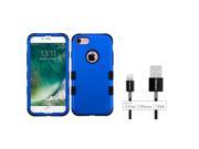 UPC 886610362215 product image for Insten Tuff Hard Dual Layer Case For iPhone 7 - Blue/Black (with Apple Certified | upcitemdb.com