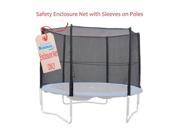 15 Trampoline Enclosure Safety Net Fits for 15 Ft. Round Frame using 6 Straight Poles Installs Outside of Frame