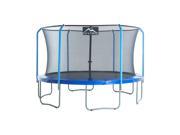 “Skytric? 15 FT. Trampoline with Top Ring Enclosure System equipped with the “ EASY ASSEMBLE FEATURE