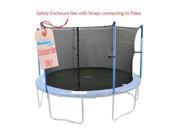 12 Trampoline Enclosure Safety Net Fits For 12 Ft. Round Frame Using 6 Poles or 3 Arches poles not included