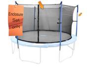 Upper Bounce 6 Pole Trampoline Enclosure Set to fit 16 FT. Trampoline Frames with set of 3 or 6 W Shaped Legs Trampoline Not Included