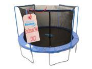 7 Trampoline Enclosure Safety Net Fits For 7 FT. Round Frames Using 3 Arches with Sleeves on top poles not included