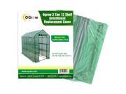 2 Tier 12 Shelf Greenhouse PE Replacement Cover To Fit Frame Size 49.2 W X 98.4 D X 74.8 H