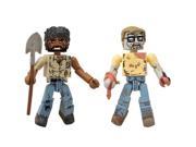 The Walking Dead Minimates Survivor Morgan and Geek Zombie Figure 2 Pack