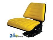 Universal Flip Up Tractor Seat Trapezoid Back YELLOW