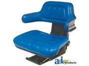 Universal Adjustable Tractor Seat with Arm Rest BLUE