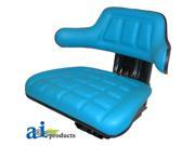 Universal full suspension adjustable Tractor Seat with armrest BLUE