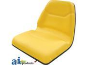 Universal Deluxe Cushion Seat Michigan Style w Slide Track YELLOW