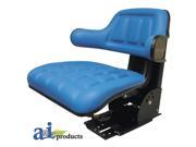 Universal Flip Up Tractor Seat with Arm Rest BLUE