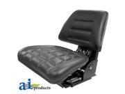 Universal Flip Up Tractor Seat Trapezoid Back BLACK