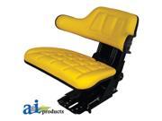 John Deere Tractor Seat 16 Degree Angle with Arm Rest YELLOW
