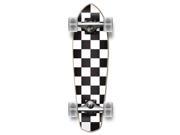 Complete Graphic Longboard MiCro Cruiser Skateboard 25 X 7 CHECKER White