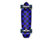 Complete Longboard Mini Cruiser Banana Cruiser Skateboard 27 X 8 CHECKER Blue