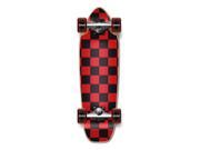 Complete Longboard Mini Cruiser Banana Cruiser Skateboard 27 X 8 CHECKER Red