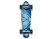 Complete Graphic Longboard MiCro Cruiser Skateboard 25 X 7 BANDANA BLUE