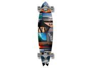 Graphic Complete Longboard Fishtail Skateboard 40 X 9.75 Seaside