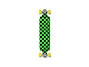 Green Punked Drop Down Checker Longboard Complete