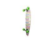 Punked Fishtail Shades White Longboard Complete