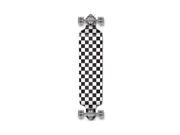 White Punked Drop Down Checker Longboard Complete