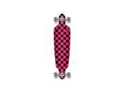 Checker Pink Punked Drop Through Checker Longboard Complete