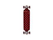 Red Punked Drop Down Checker Longboard Complete